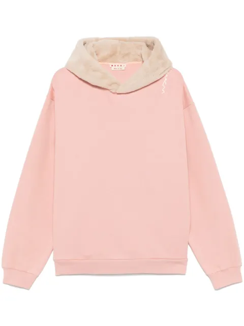 Marni faux fur-detailed hoodie