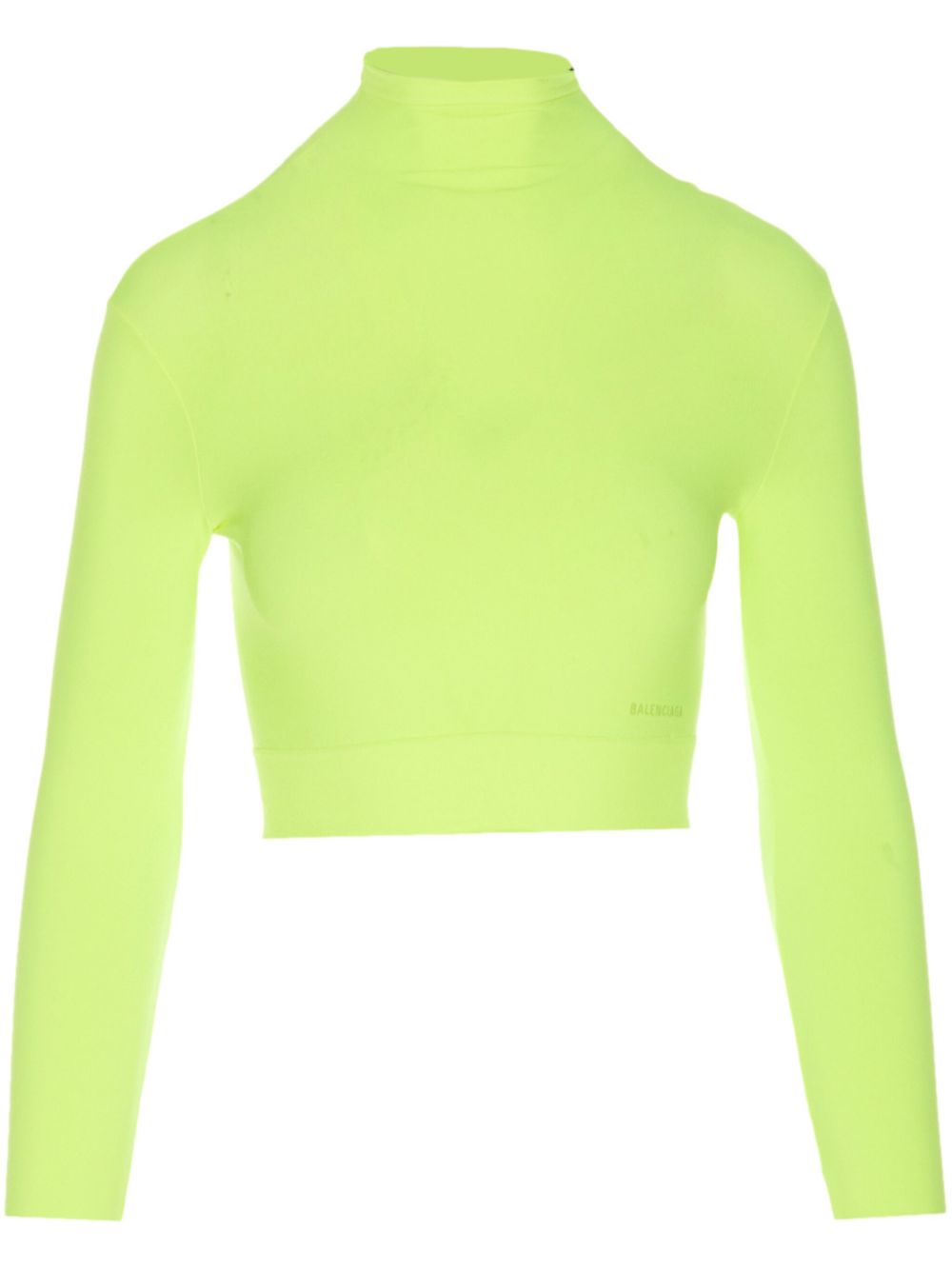 Balenciaga high-neck cropped top - Green