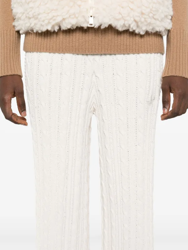 Adidas cable knit Track Pants Neutrals FARFETCH BH