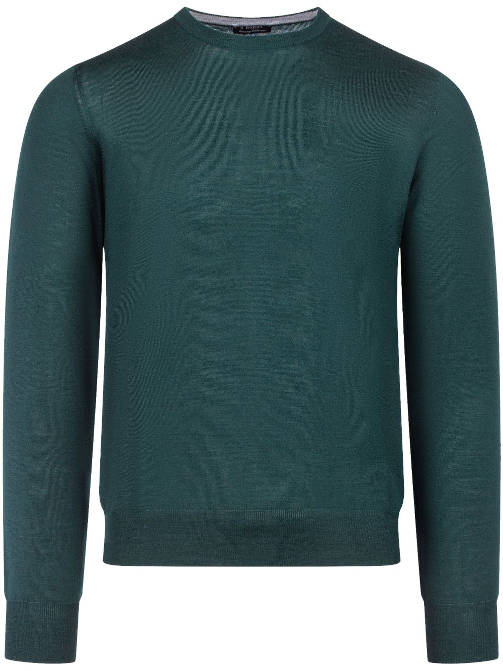 Barba ribbed round neck sweatshirt - Green