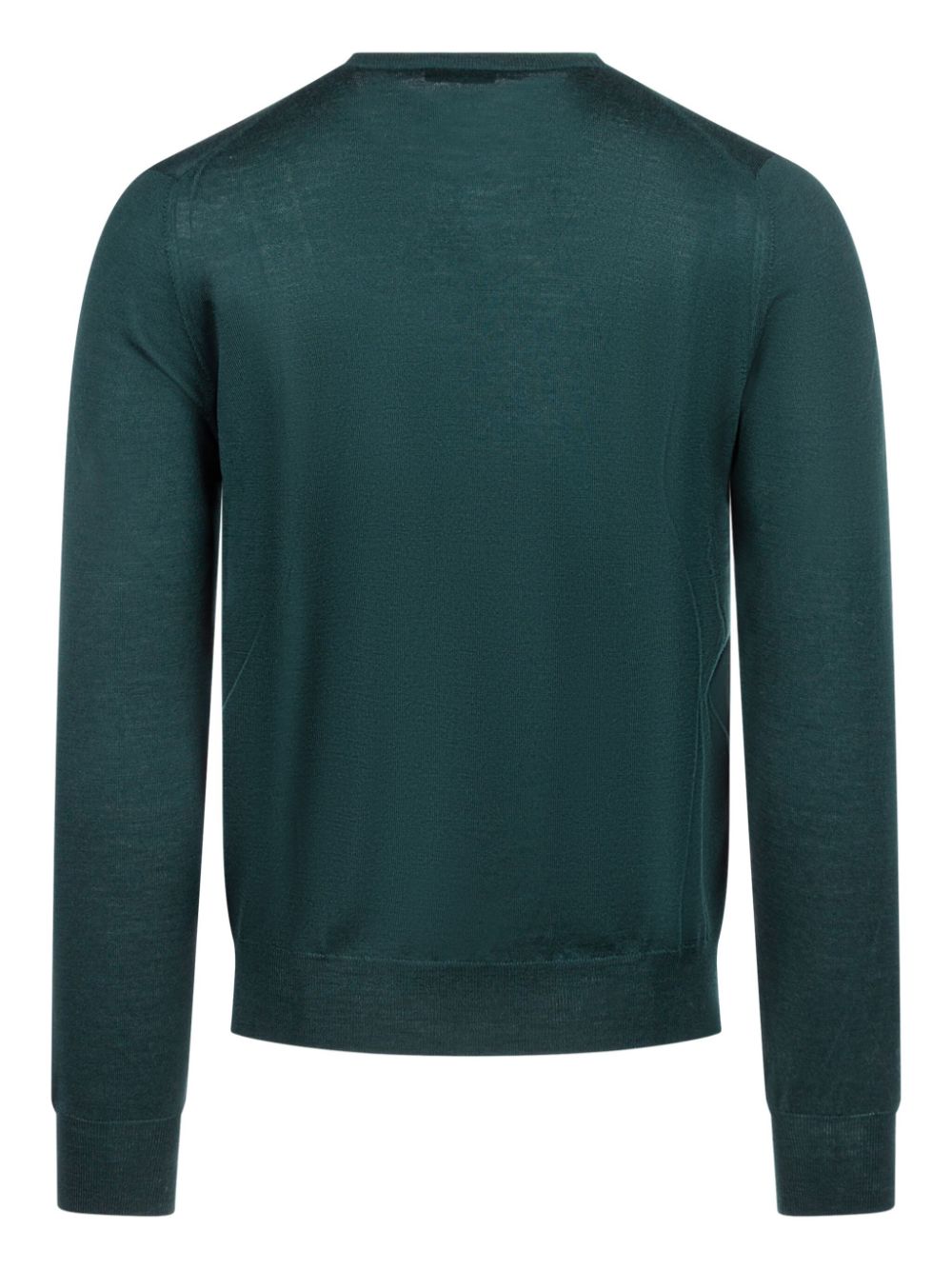 Barba Geribbelde sweater met ronde hals - Groen