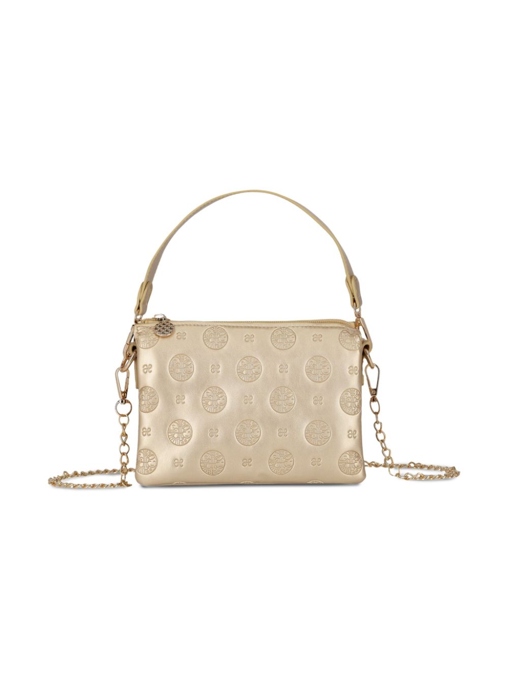 Abel & Lula logo-embossed shoulder bag - Gold