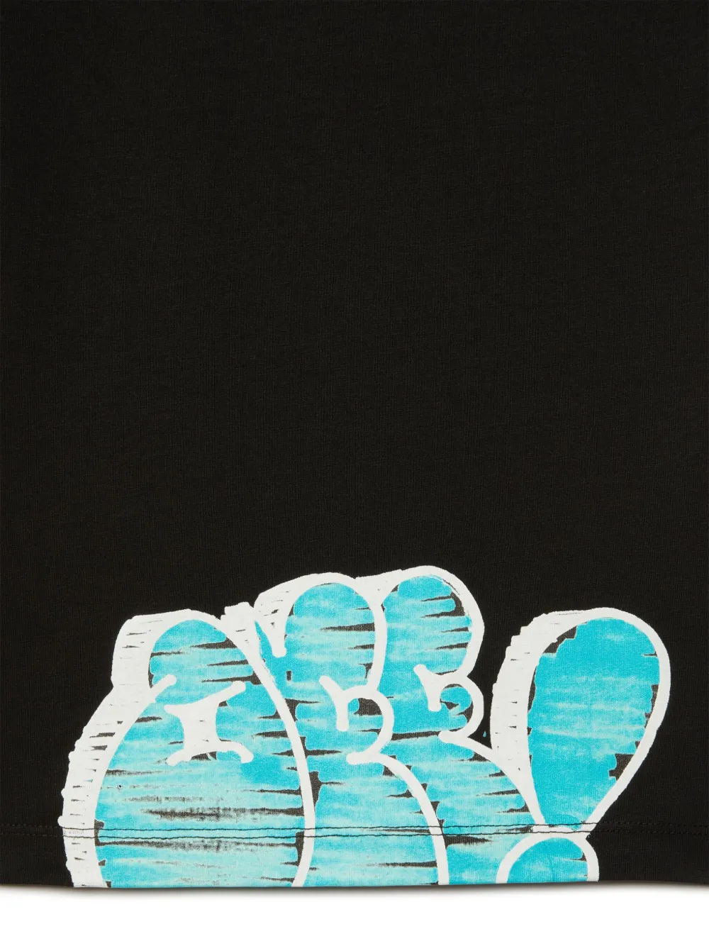 Off-White Kids Graffiti Type T-shirt Zwart