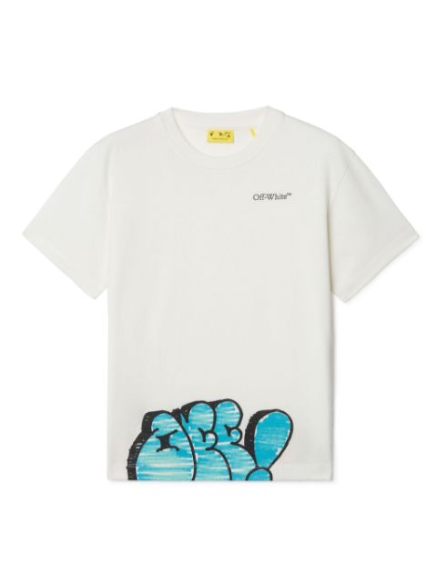 Off-White Kids T-shirt med graffiti-tryk