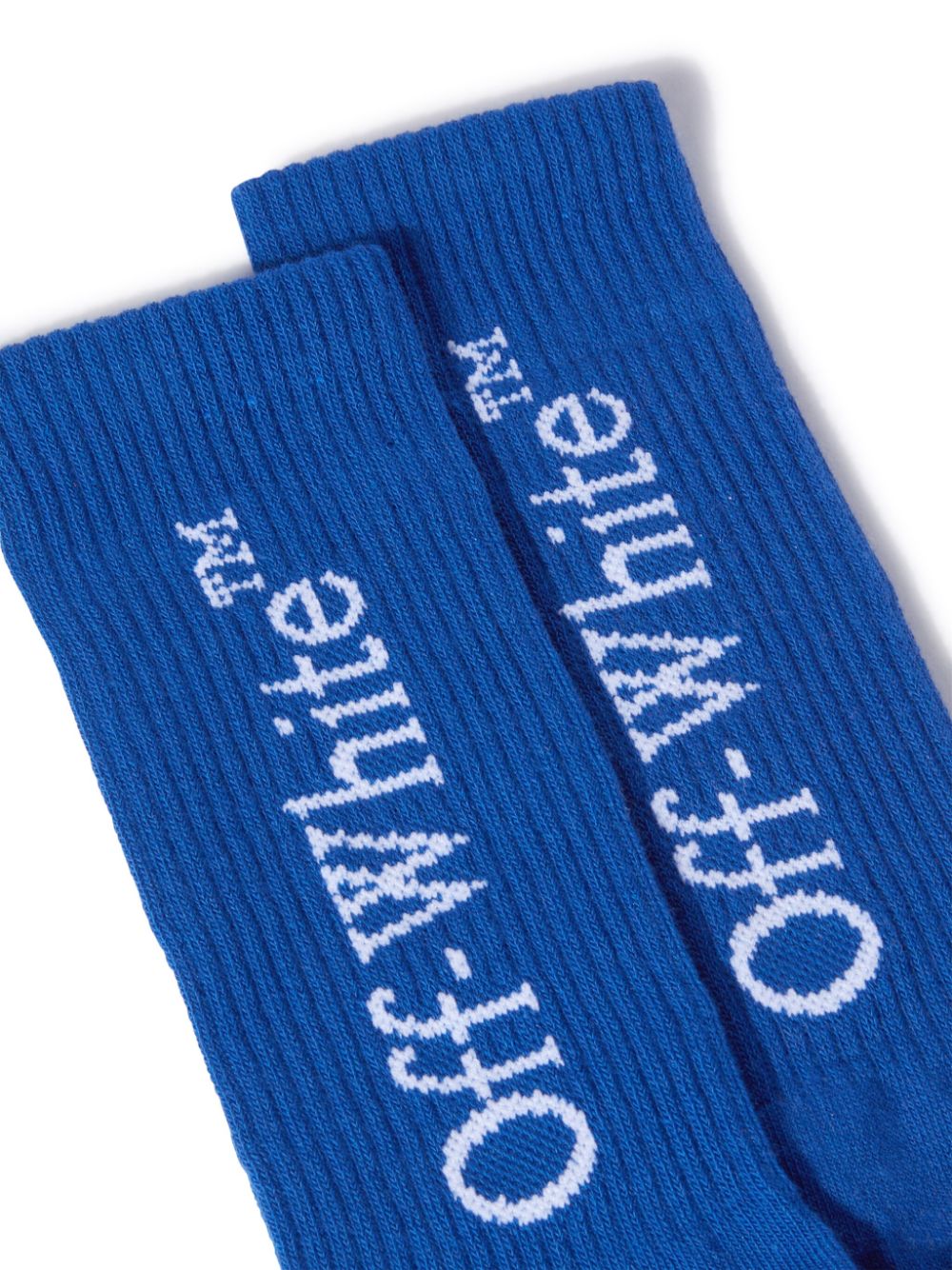 Off-White Kids Bookish long socks - Blue