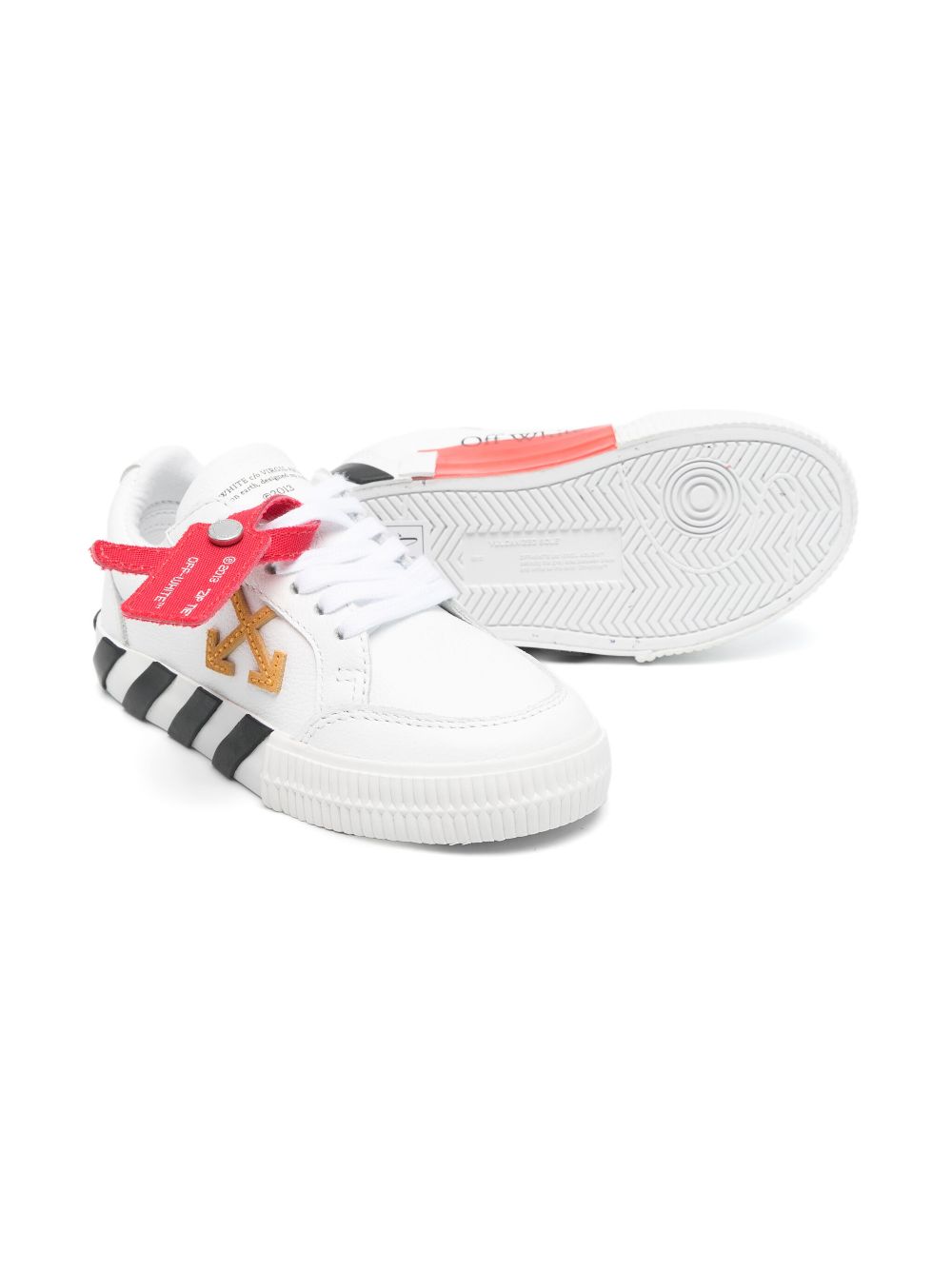 Off-White Kids vulcanised-leather sneakers