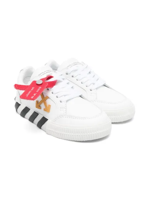 Off-White Kids vulcanised-leather sneakers