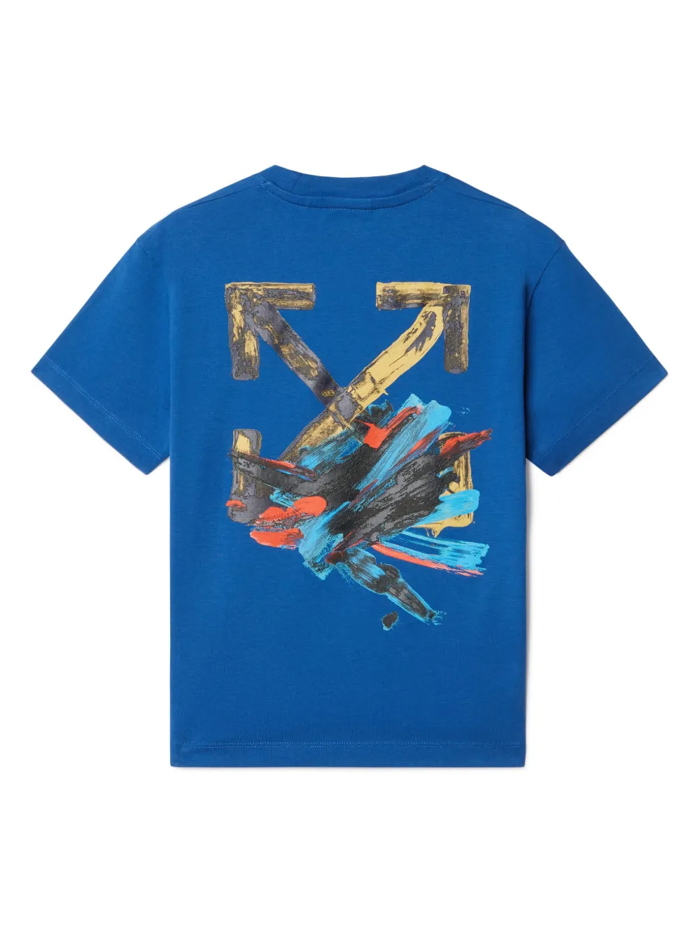 Off-White Kids T-shirt met logo Blauw