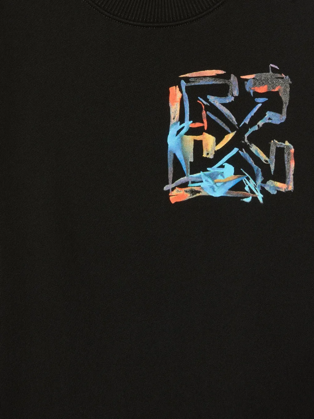 Off-White Kids Sweater met print Zwart
