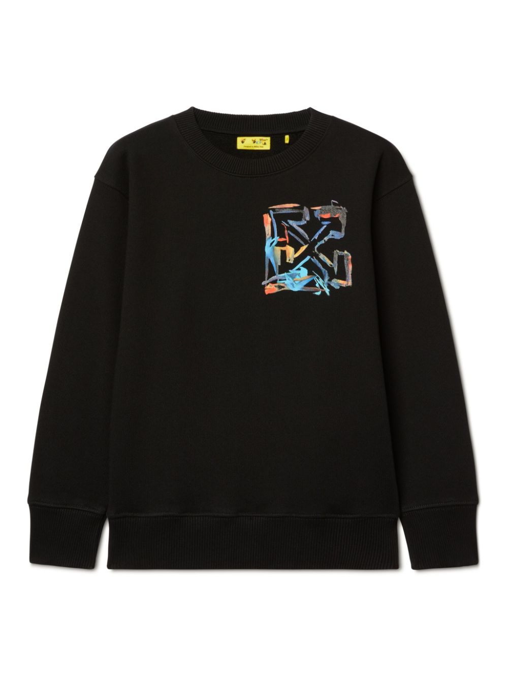 Off-White Kids Sweater met print Zwart