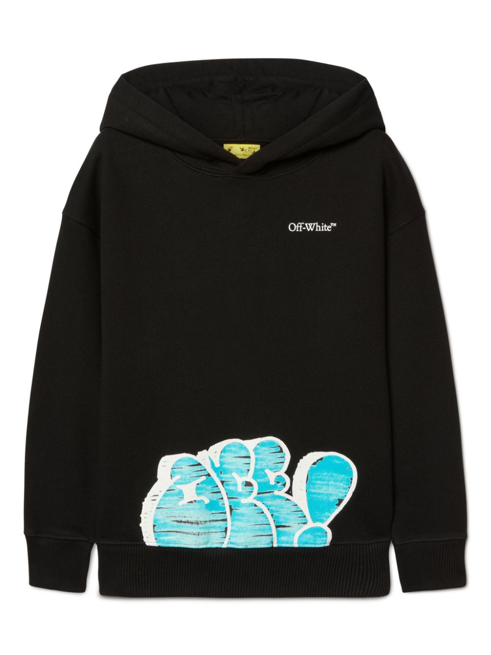 Off-White Kids Graffiti Type hoodie Zwart