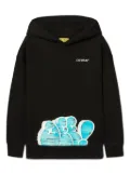 Off-White Kids Graffiti Type hoodie - Black
