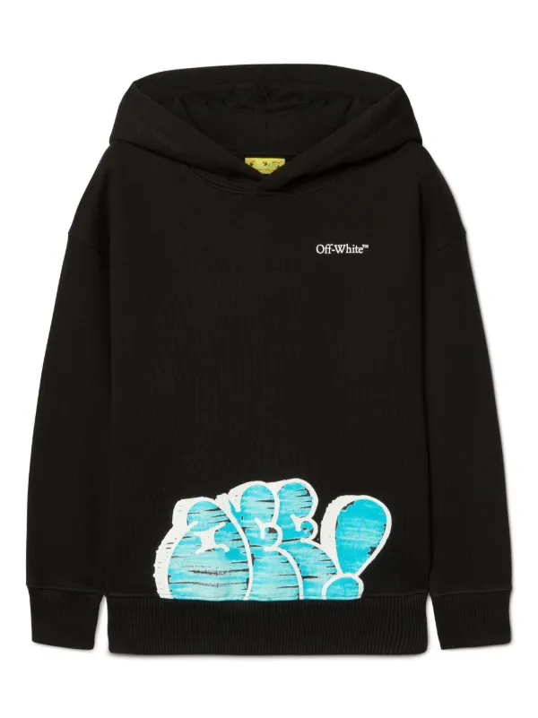 Off-White Kids Graffiti Type パーカー | ブラック | FARFETCH JP Off-White Kids Graffiti Type パーカー | ブラック | FARFETCH JP