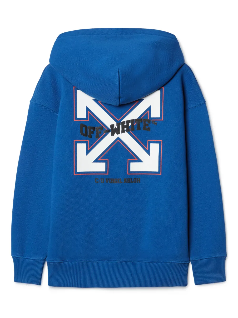 Off-White Kids Arrow universiteit hoodie Blauw