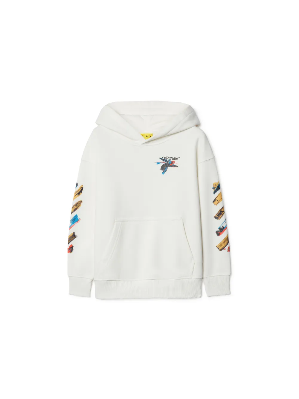 Off-white White Sweatshirt With Painted Arrow Print In White
