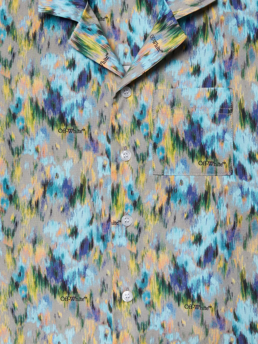 Off-White Kids Watercolour shirt Blauw