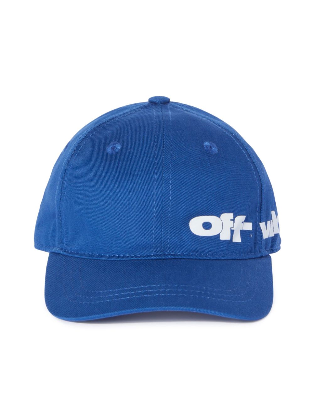 Off-White Kids printed cap - Blue