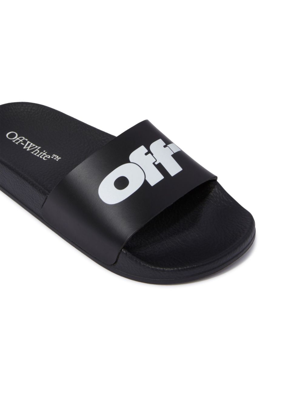 Off-White Kids Badslippers Zwart