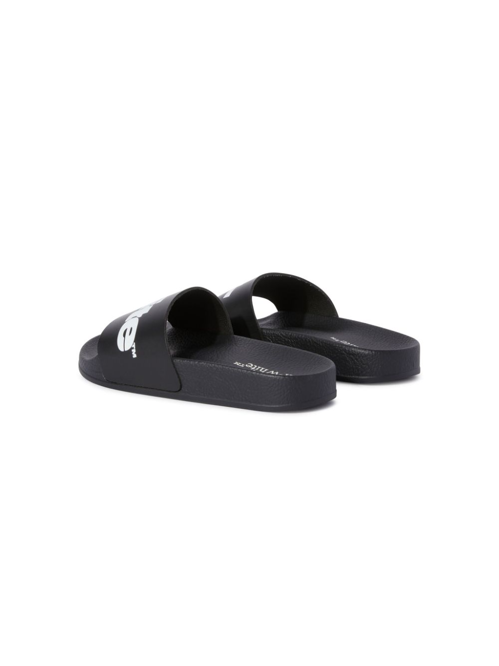 Off-White Kids Badslippers Zwart