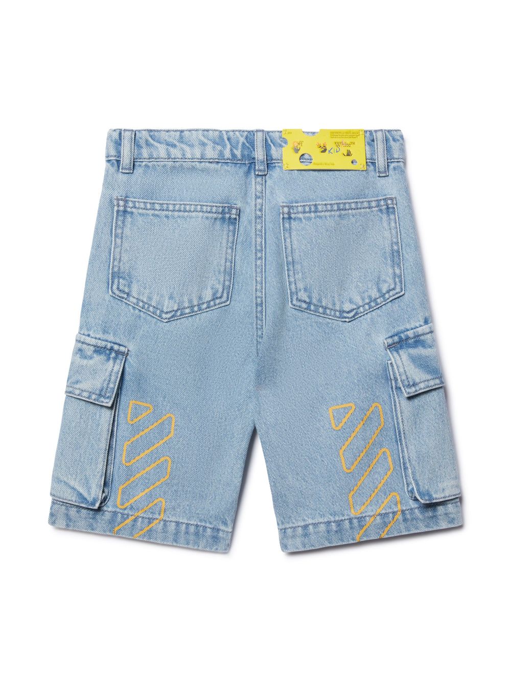 Off-White Kids Bookish denim shorts - Blue