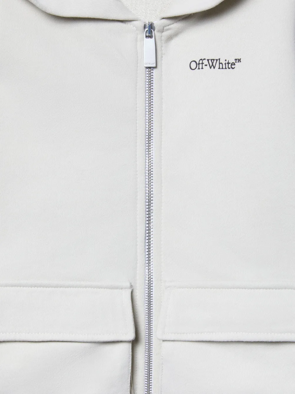Off-White Kids Bookish hoodie met rits Grijs