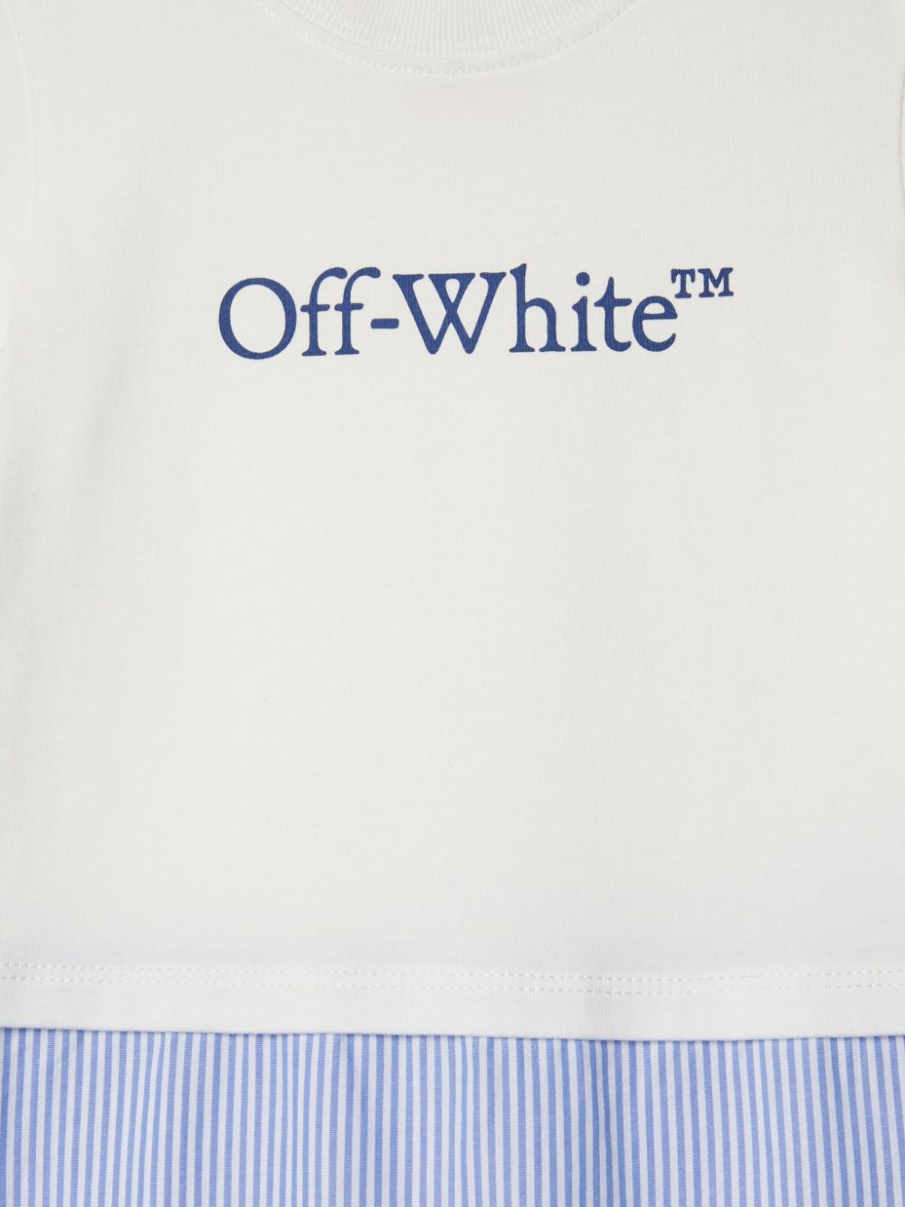 Off-White Kids Bookish body met split Wit