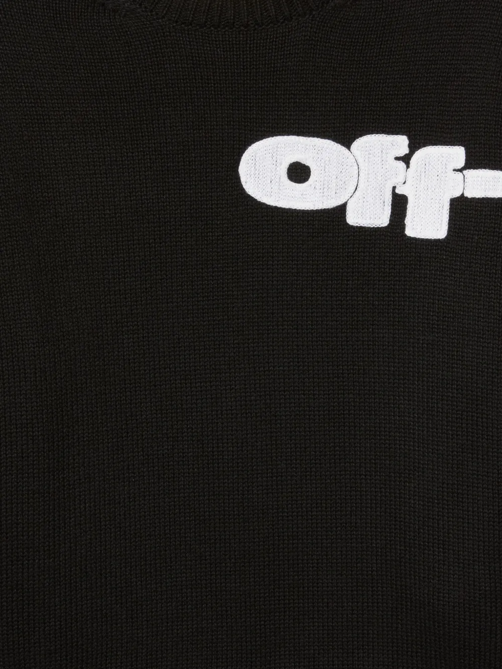 Off-White Kids Sweater met logo Zwart