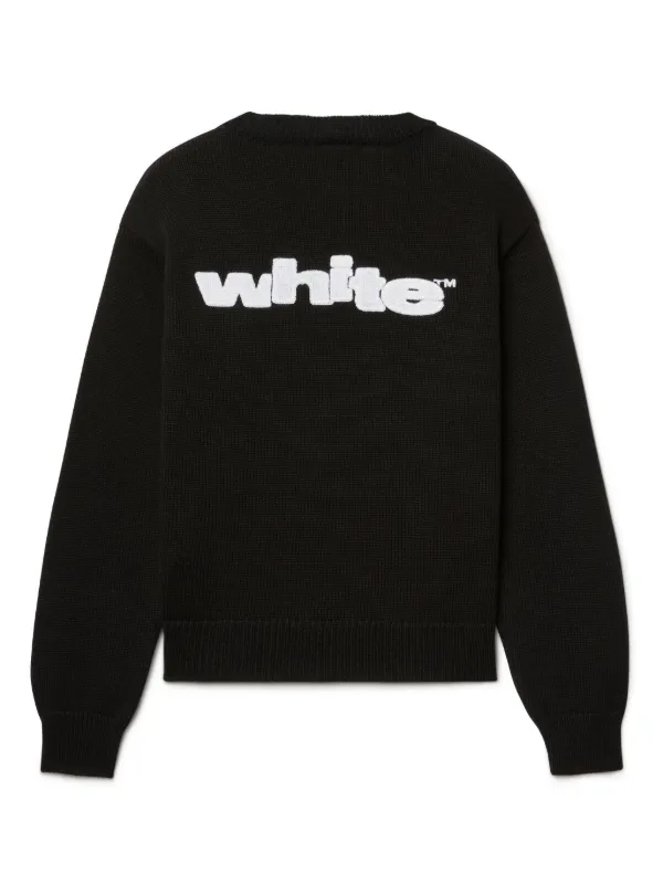 Off-White Kids Logo Sweater Black FARFETCH