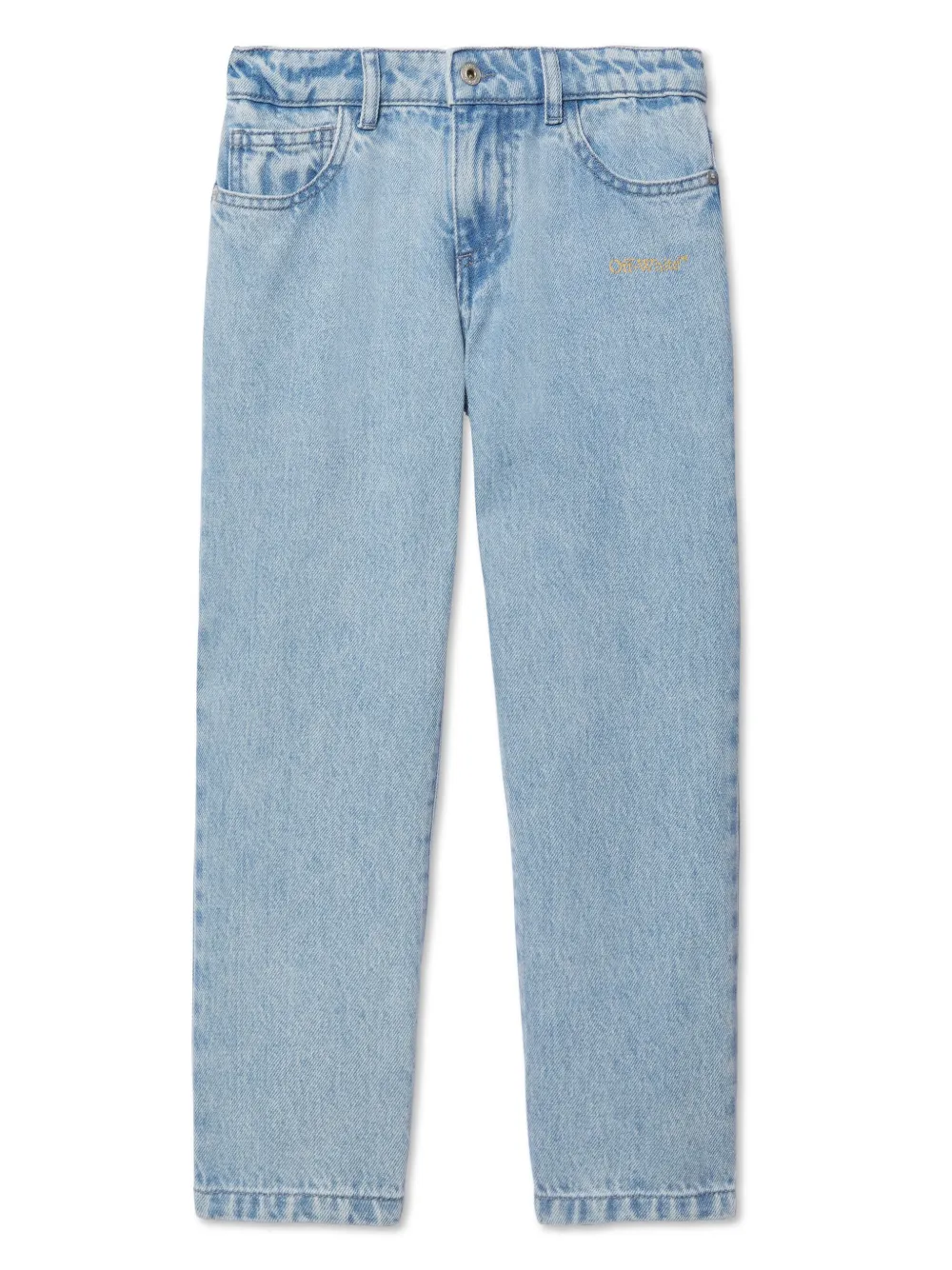 Off-White Kids Jeans Bookish Diag - Blu
