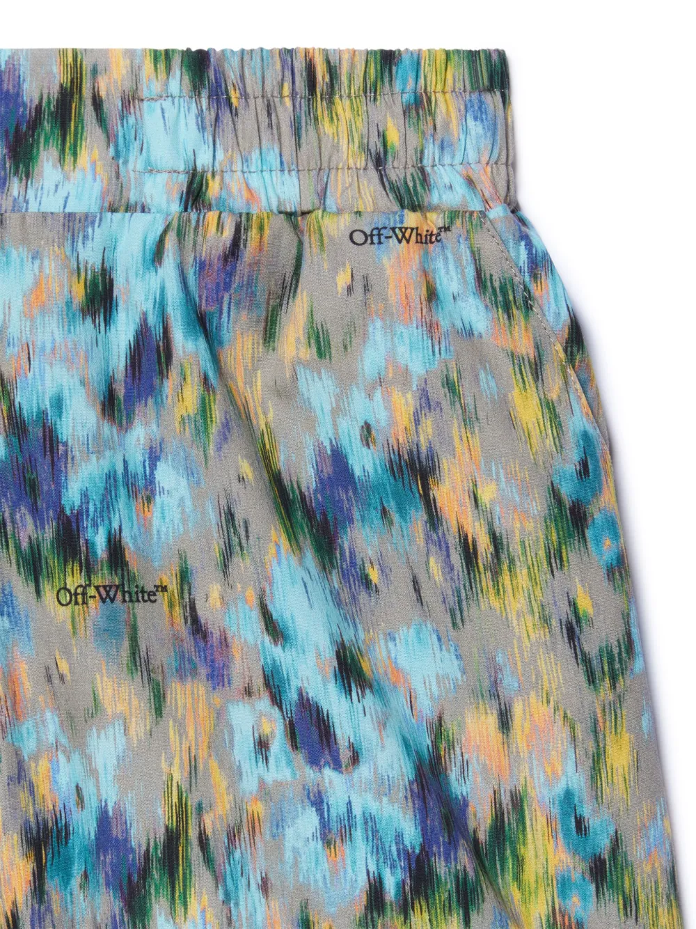 Off-White Kids Watercolour shorts Blauw