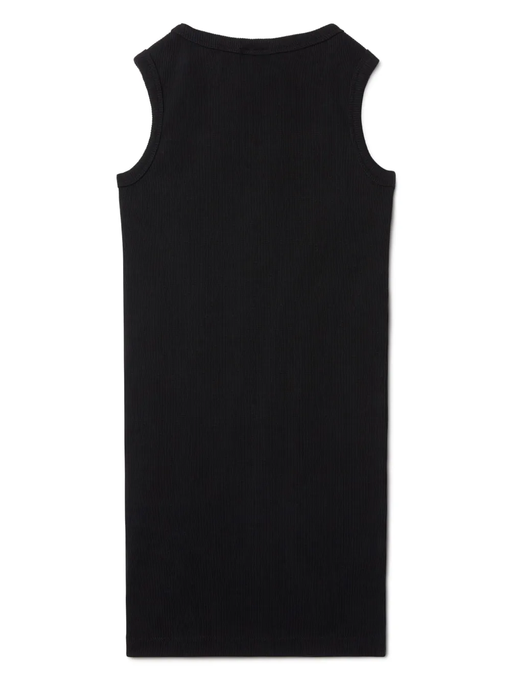 Off-white Off-stamp Ribbed Dress In Black