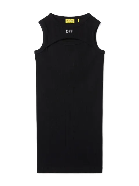 Off-White Kids Off-stamp ribbed dress