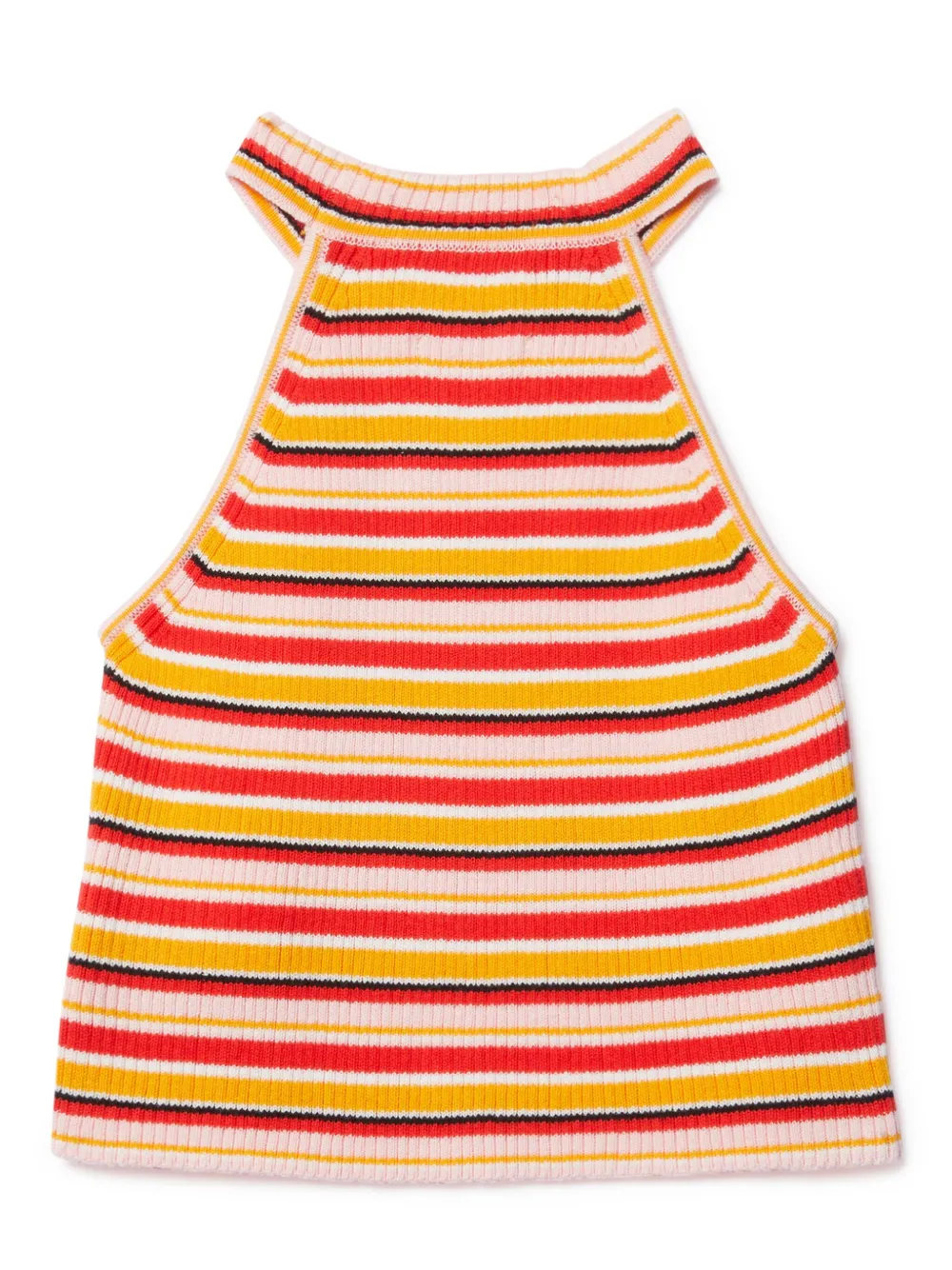 Off-White Kids Geribbelde top met logo Oranje