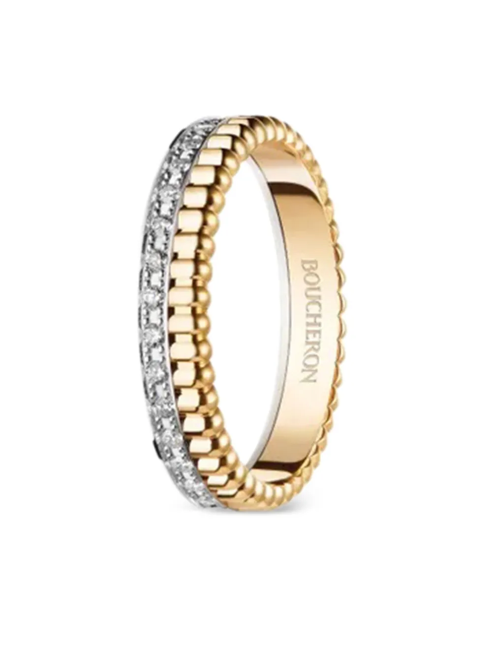 Boucheron 18kt gold Quatre Radiant diamond wedding ring | Men | Image 2