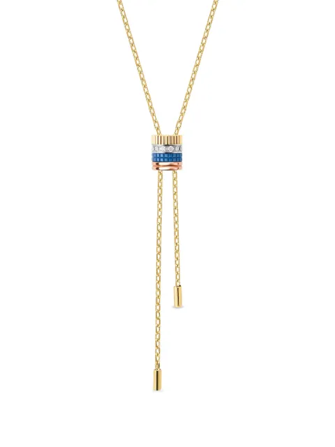 Boucheron 18kt yellow gold large Quatre Blue Edition diamond tie necklace