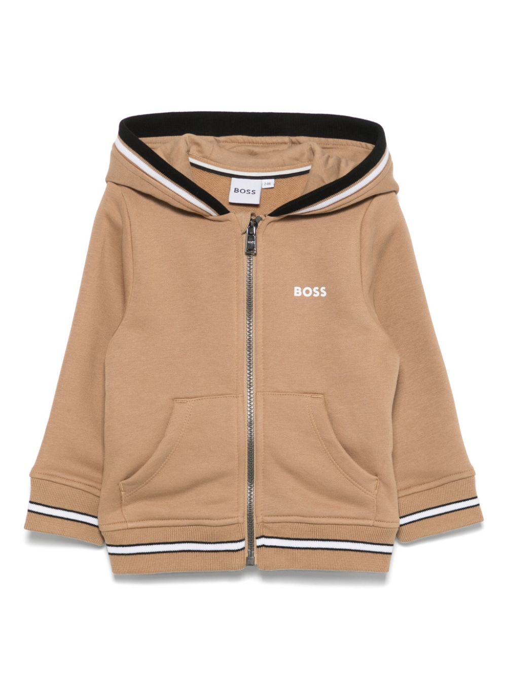 BOSS Kidswear logo-print hoodie - Brown