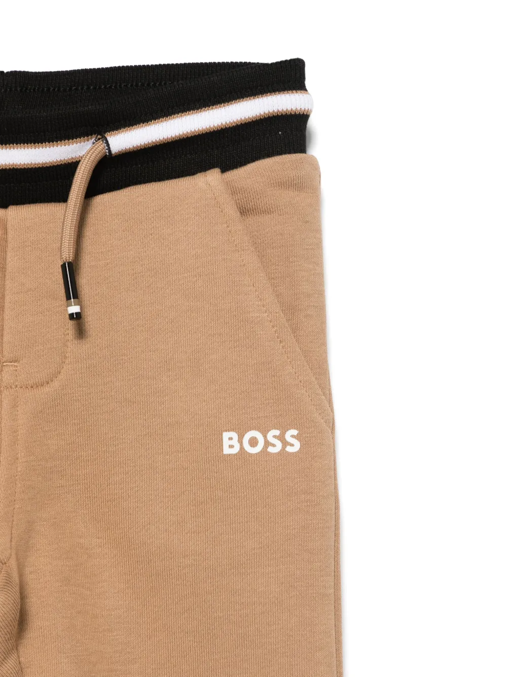 BOSS Kidswear Trainingsbroek met logoprint Bruin