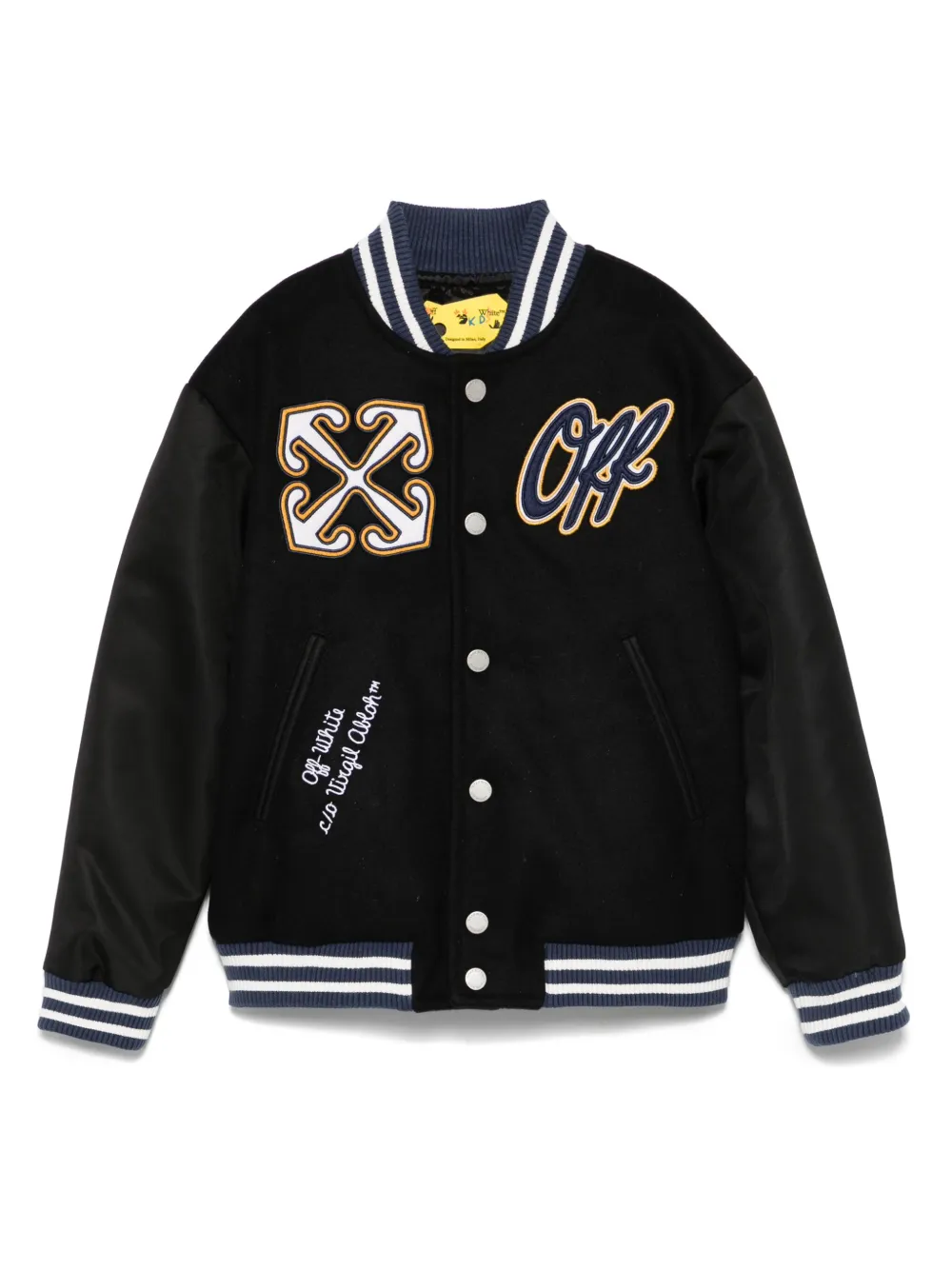 Off-White Kids Bomberjack met Arrow-patch Zwart