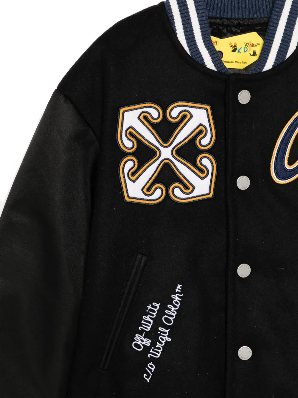 Off-White Kids Bomberjack met Arrow-patch Zwart