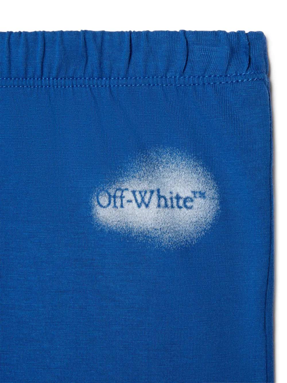 Off-White Kids Arrow Spray jersey shorts Blauw