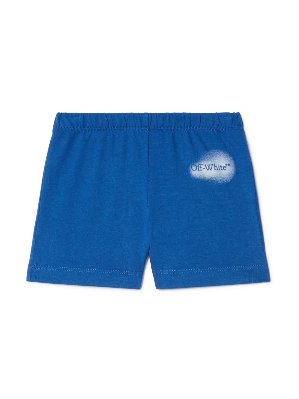 Off-White Kids Arrow Spray jersey shorts - Blue