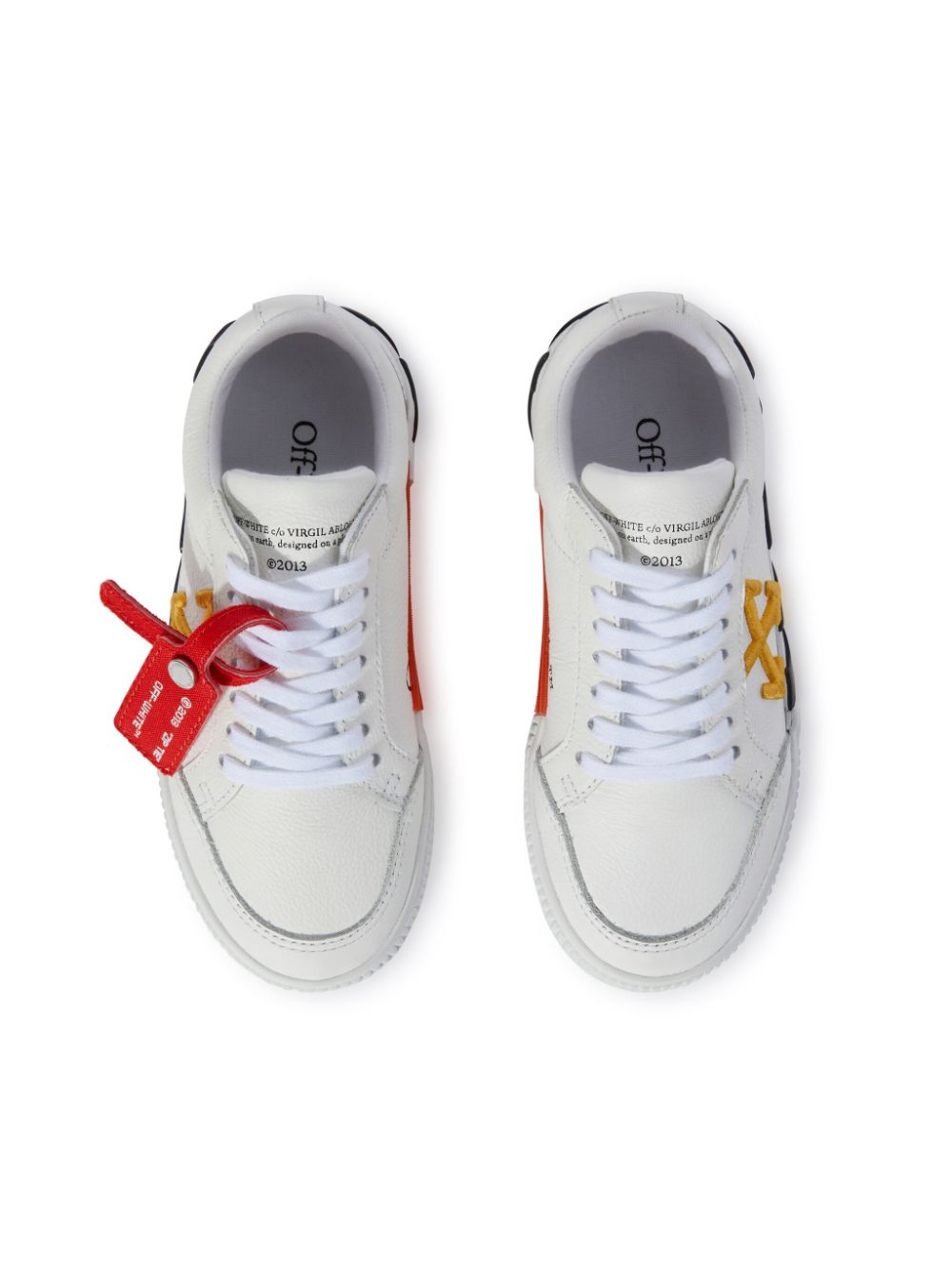 Off-White Kids Vulcanised leather sneakers