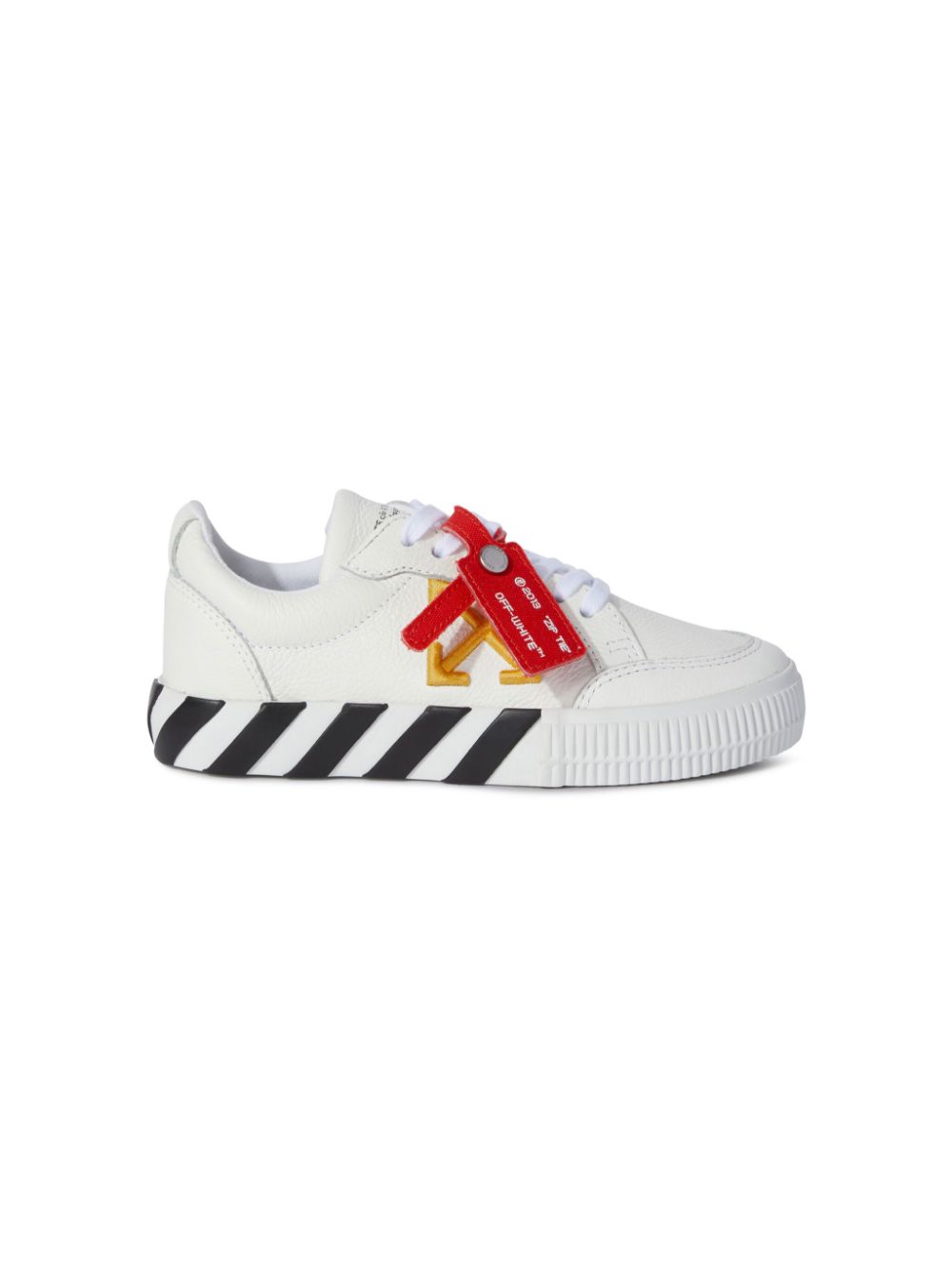 Off-White Kids Vulcanised leather sneakers