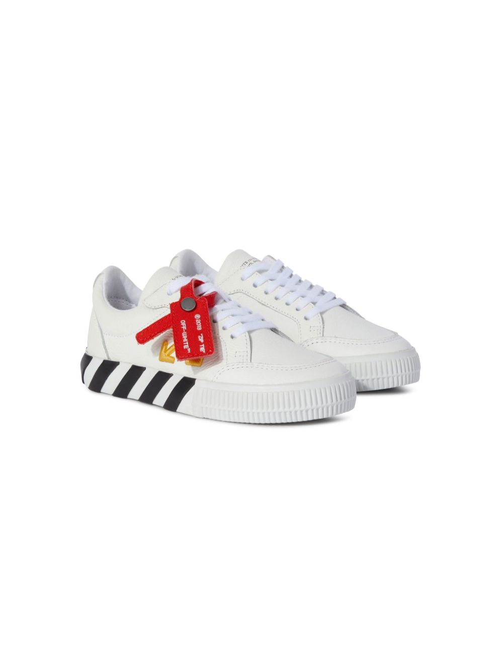 Off-White Kids Vulcanised leather sneakers