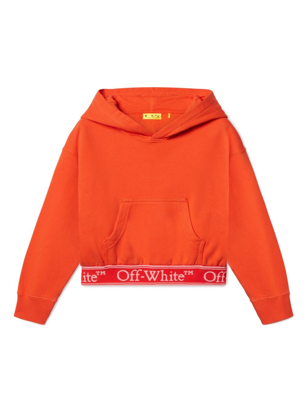 Off-White Kids Bookish logo-band hoodie - Orange