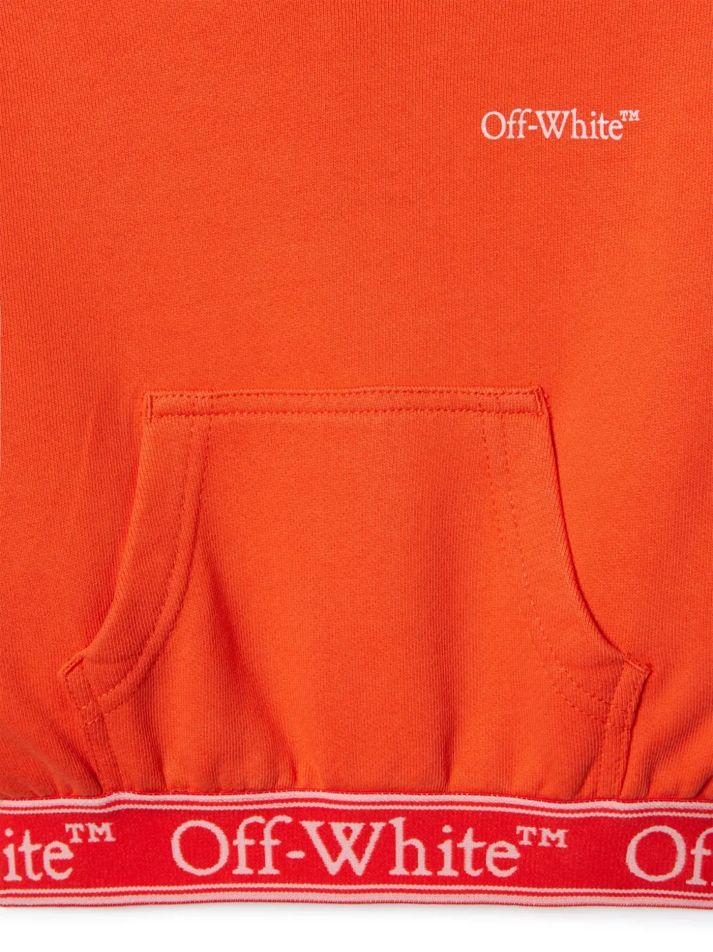 Off-White Kids Bookish hoodie met logoband Oranje