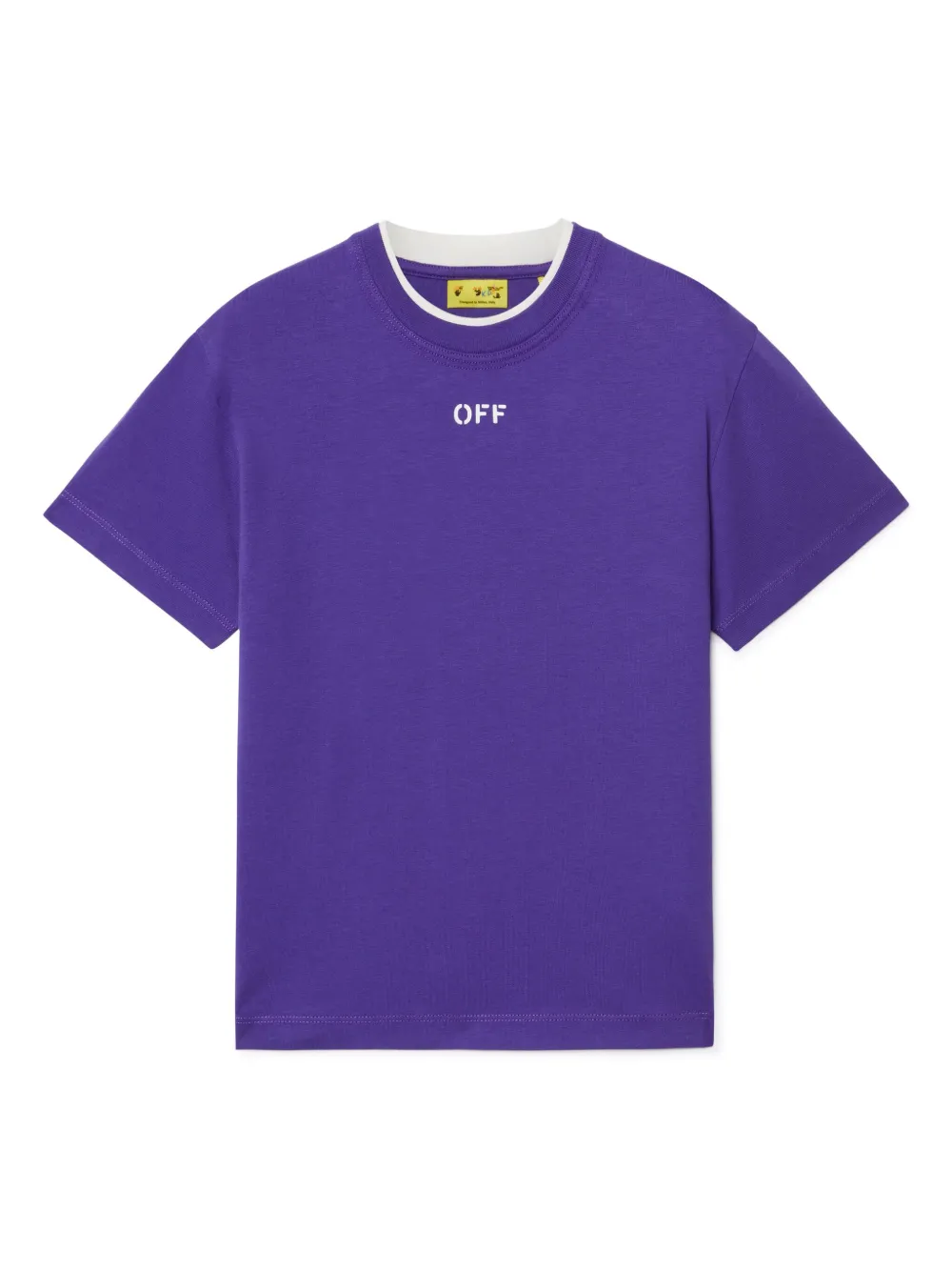 Off White Kids Off stamp T Shirt Purple