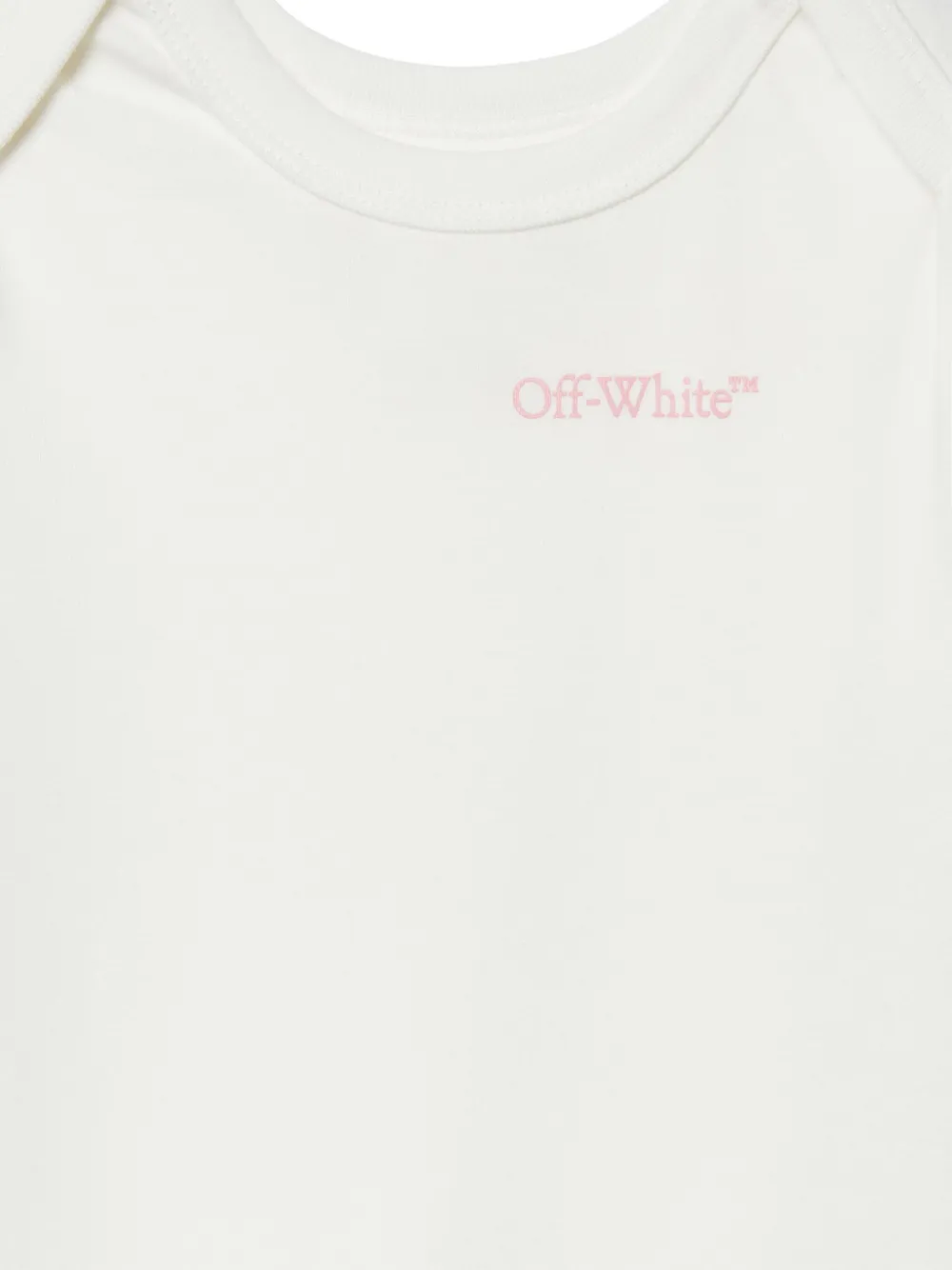 Off-White Kids Bookish romper Wit