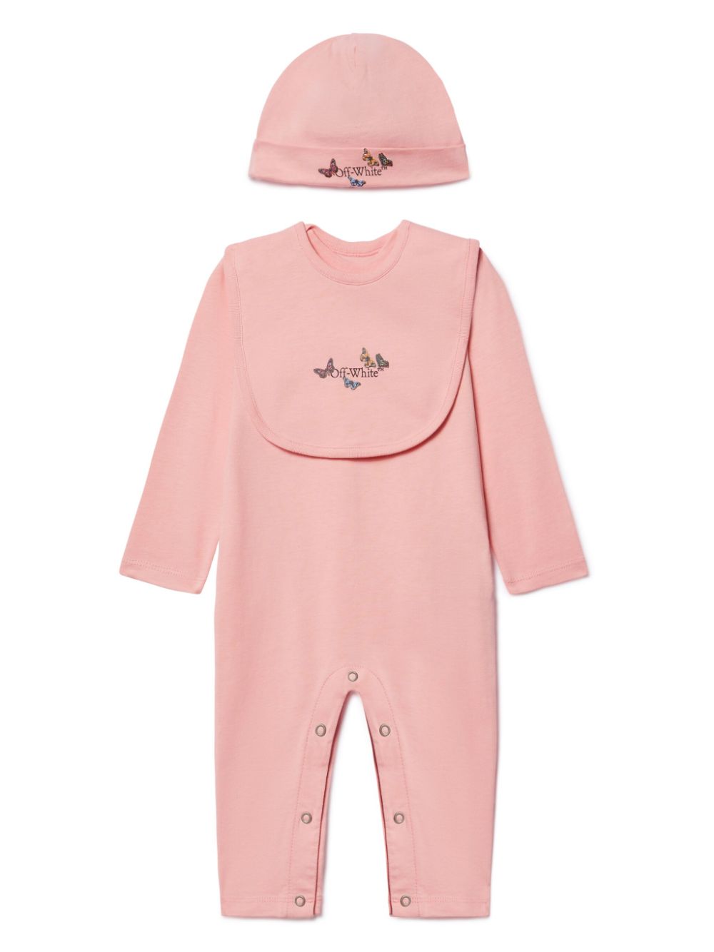 Off-White Kids Bookish Butterfly three-piece set - Pink