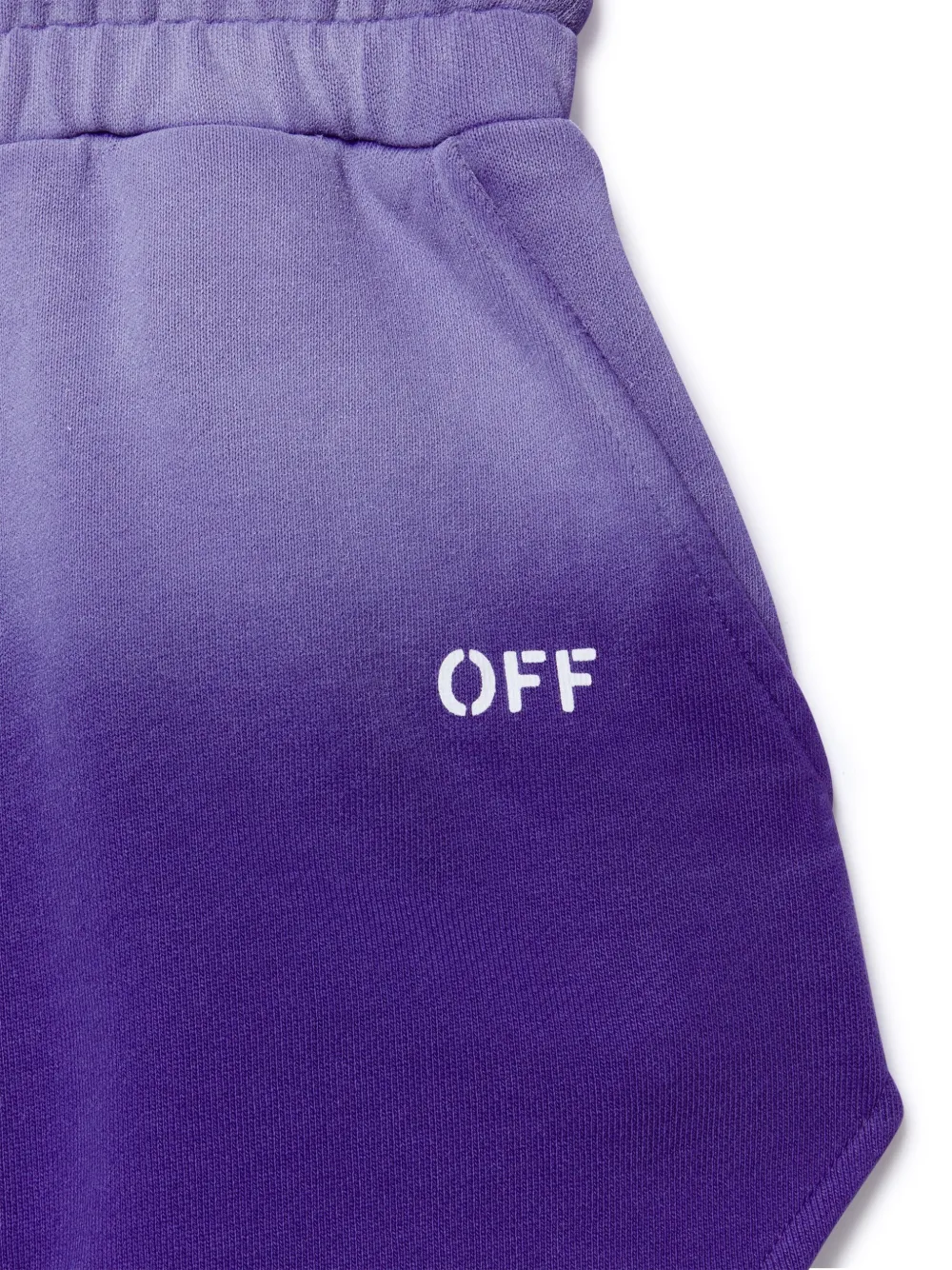 Off-White Kids Off-stamp shorts Paars